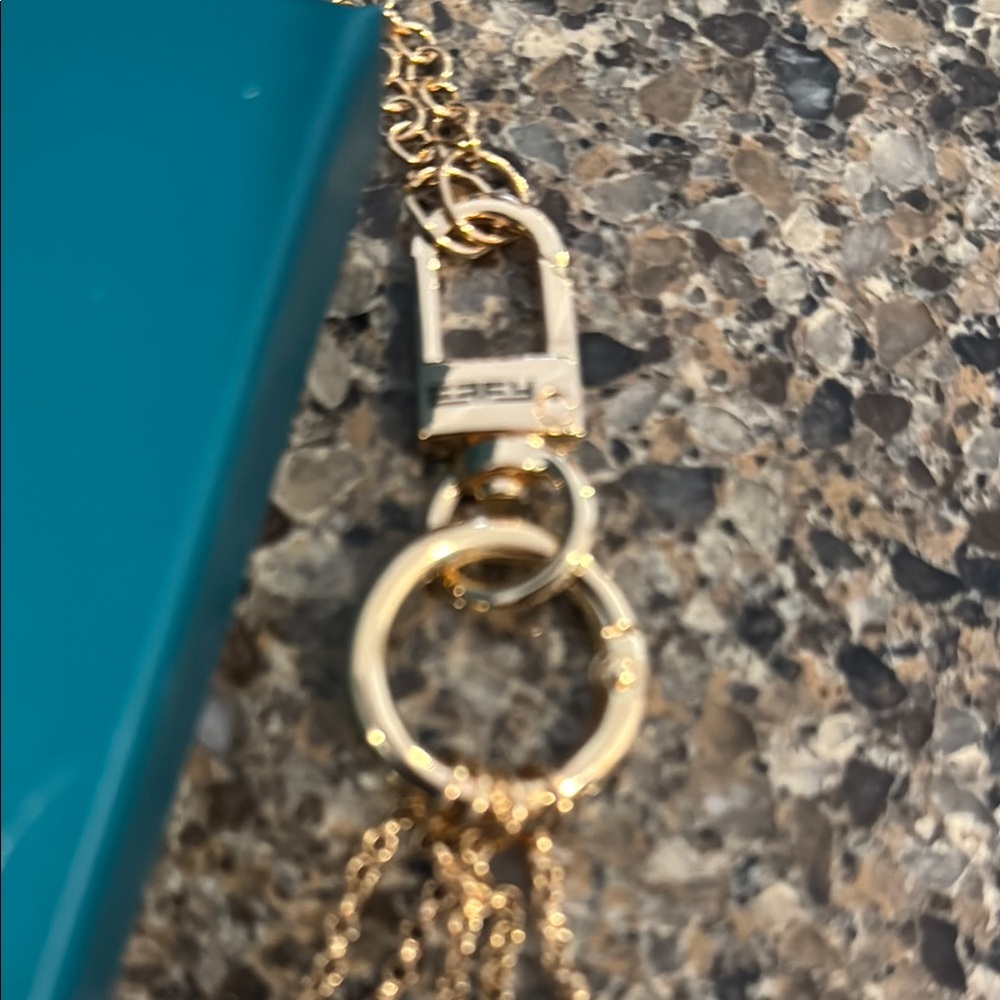 Effy Gold-Tone Multi-Color Crystal Bells Tassel Keychain - Picture 2 of 5